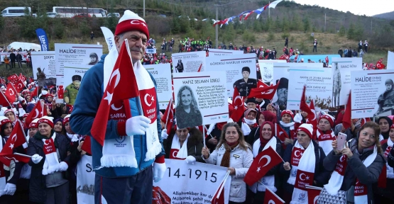    BİNLER SARIKAMIŞ ŞEHİTLERİ İÇİN YÜRÜDÜ