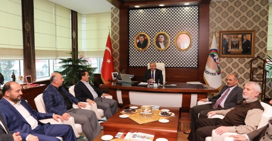 BAŞKAN İSMAİL BARAN'A "HAYIRLI OLSUN" ZİYARETİ
