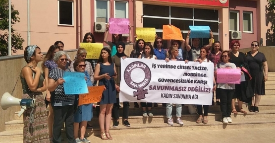 TACİZ MAHKEMESİNDE MAĞDURA KADIN DESTEĞİ