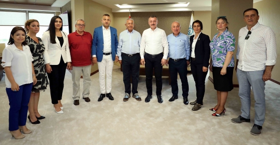 BAŞKAN BÜYÜKAKIN,  CHP İL YÖNETİMİNİ KONUK ETTİ