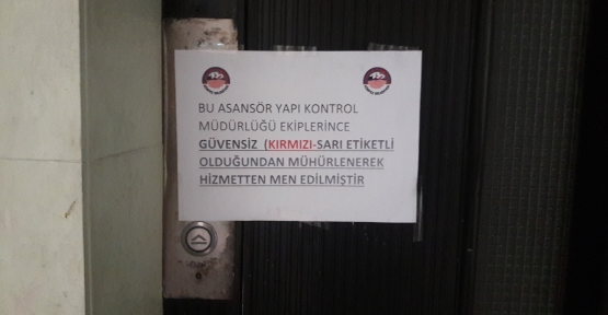 Körfez'de Asansörlere Sıkı Takip