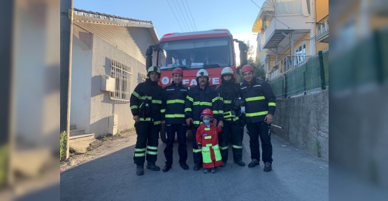 Lösemi hastası Ahmet’in itfaiyeci olma hayali gerçek oldu
