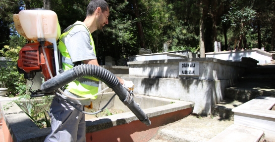 Mezarlıklara Kurban Bayramı temizliği