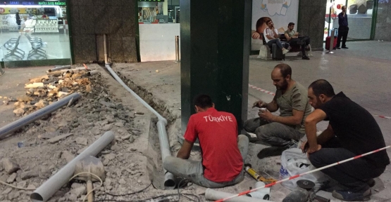 Terminalde Drenaj Sistemi Yenilendi