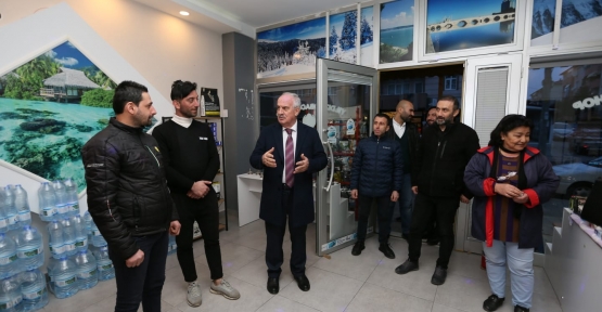 BAŞKAN AYGÜN ESNAFLARLA BULUŞTU