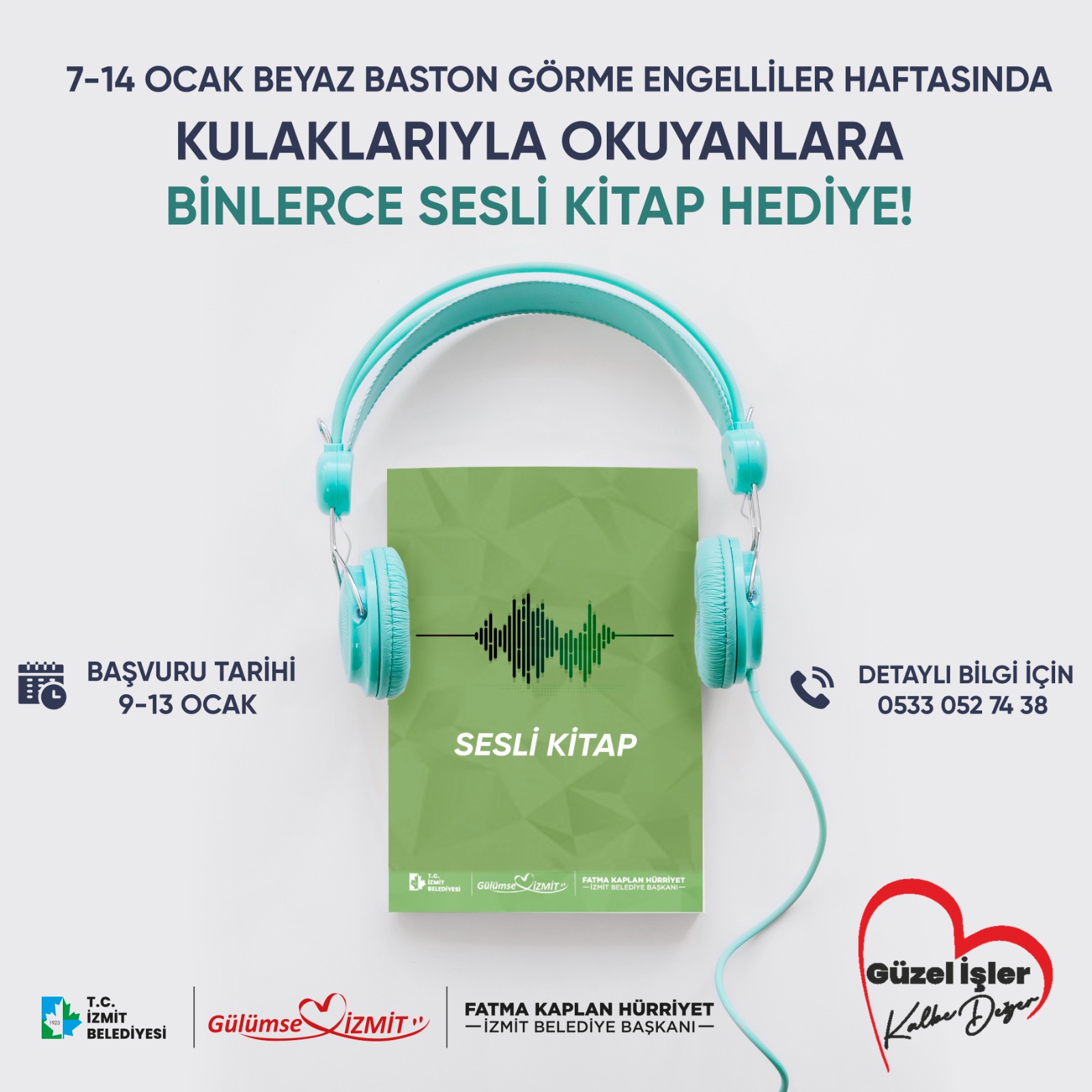İzmit Belediyesinden Görme Engelliler Haftasında Anlamlı Hediye