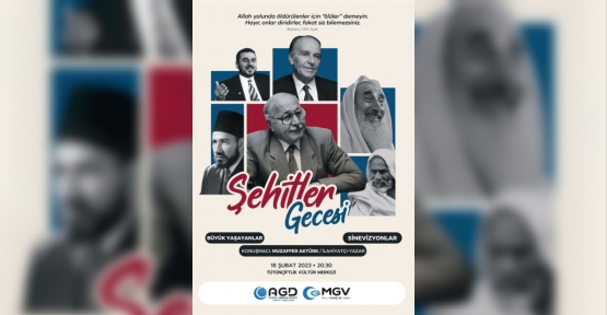 AGD Derneğinden ''Şehitler Gecesi'' Etkinliği