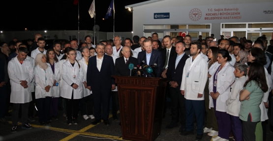 CUMHURBAŞKANI ERDOĞAN, BAŞKAN BÜYÜKAKIN'A TAKDİRLERİNİ İLETTİ