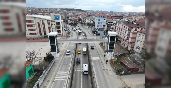 Darıca Okul Yolu Caddesi’nde Üst Geçit Tamam