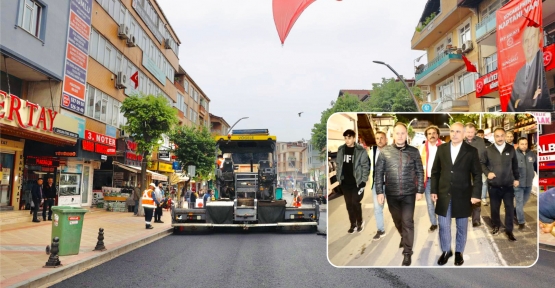 Tuğrul Caddesi Gece Yarısı Asfaltlandı