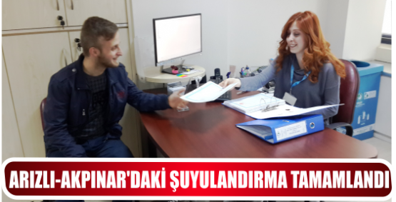 ARIZLI-AKPINAR’DAKİ ŞUYULANDIRMA TAMAMLANDI