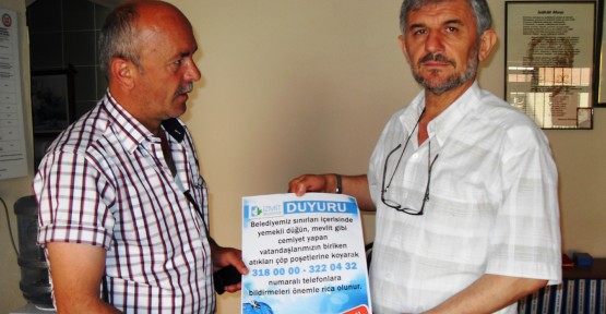 BELEDİYEDEN CEMİYETLERDEKİ YEMEK ATIKLARI İÇİN TEDBİR