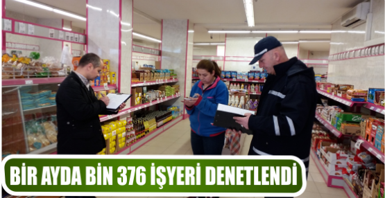 BİR AYDA BİN 376 İŞYERİ DENETLENDİ