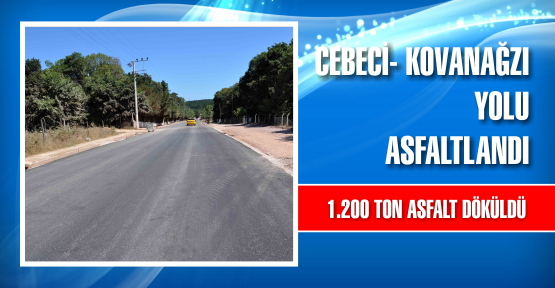 Cebeci- Kovanağzı yolu asfaltlandı