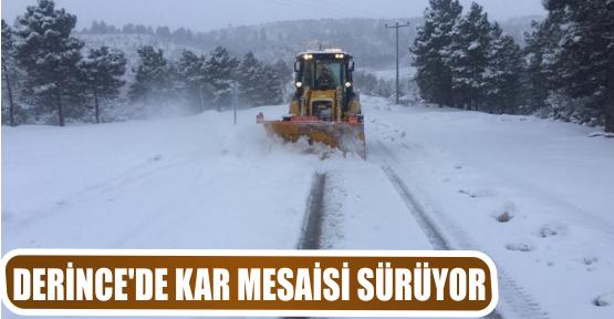 DERİNCE’DE KAR MESAİSİ SÜRÜYOR