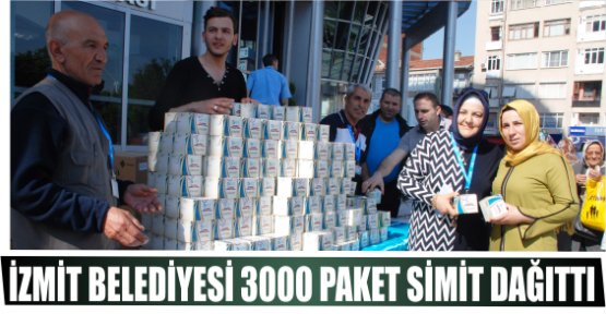 İZMİT BELEDİYESİ 3000 PAKET SİMİT DAĞITTI