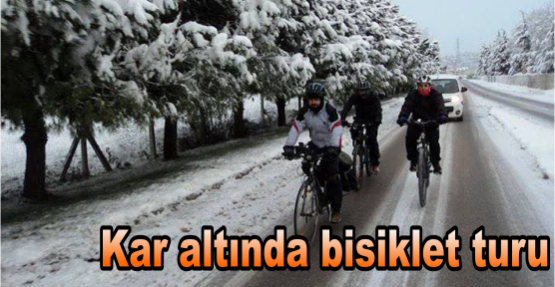KAR ALTINDA BİSİKLET TURU