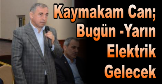 Kaymakam Can, bugün, yarın elektrik gelecek