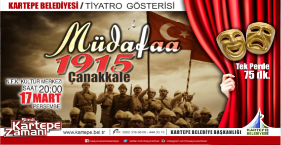 “Müdafaa 1915 Çanakkale” Perşembe Akşamı Kartepe’de Sahnelenecek