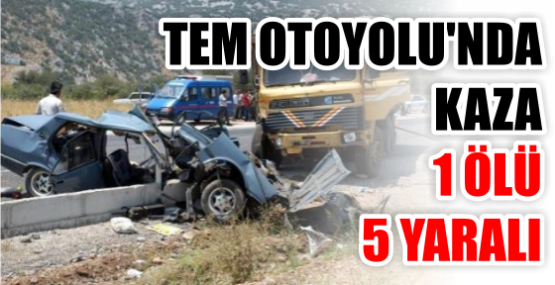 TEM OTOYOLU'NDA KAZA 1 ÖLÜ 5 YARALI