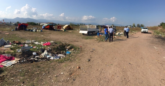 SANAYİ’DEKİ ÇADIRLAR KALDIRILDI