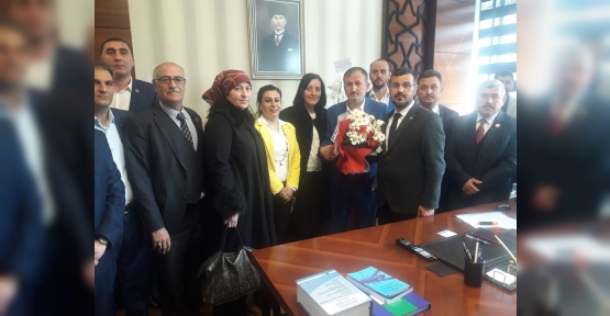 İbrahim Çırpan'a Muhtarlardan tebrik ziyareti