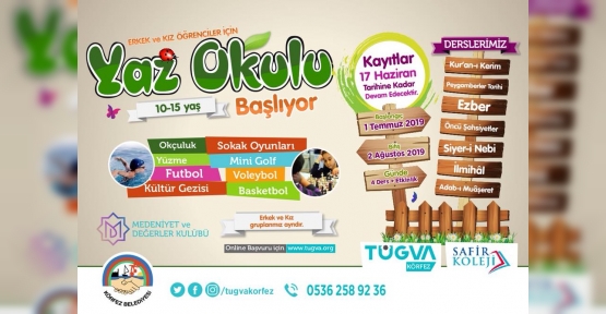 TÜGVA’NIN YAZ OKULU BAŞLIYOR