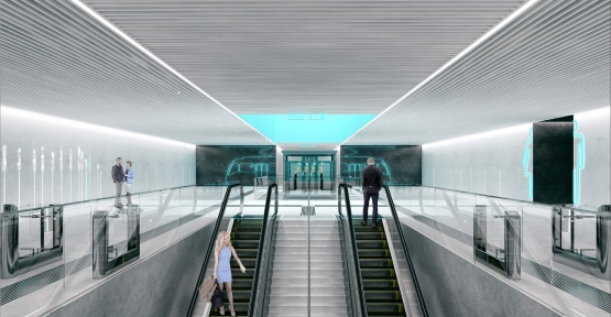    Metro Hattında İstasyon Çalışmaları Devam Ediyor