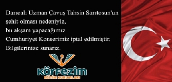 Özel Körfezim Şehide Duyarsız  Kalmadı