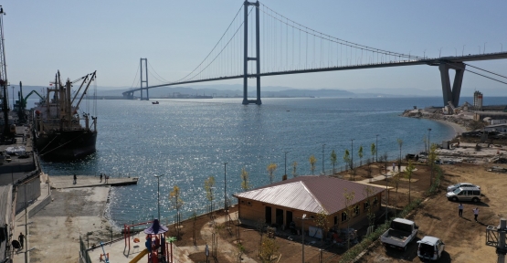    Osmangazi Köprüsü Manzaralı Sahil Parkı Şekilleniyor