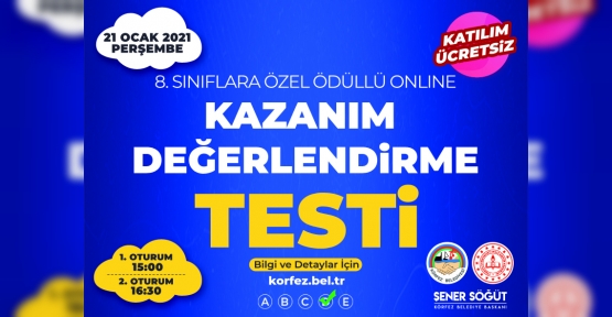 KÖRFEZ BELEDİYESİ’NDEN ONLİNE DENEME SINAVI