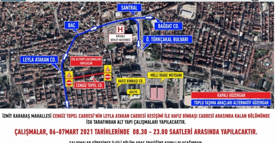 İSU, Şehir Merkezinde Çalışma Yapacak