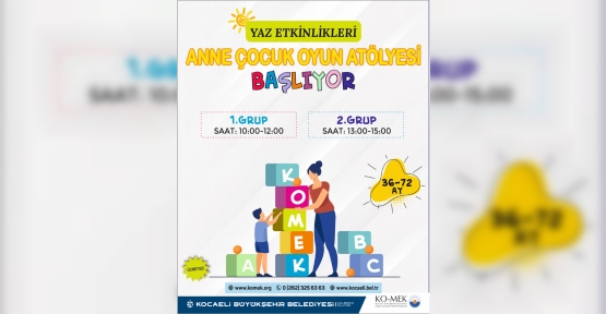 Anne çocuk, KO-MEK Yaz Atölyesi’nde