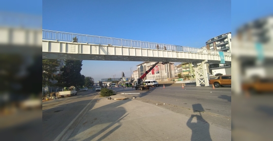 Kuruçeşme’deki Yeni Üst Geçidin Montajı Yapıldı  
