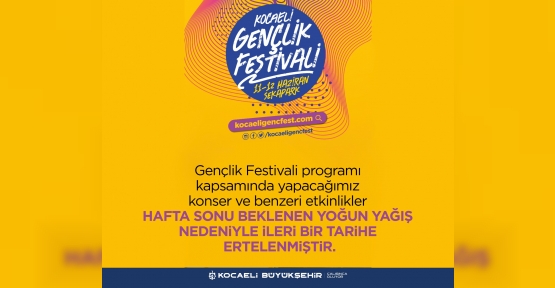 Gençlik Festivaline Yağmur Engeli