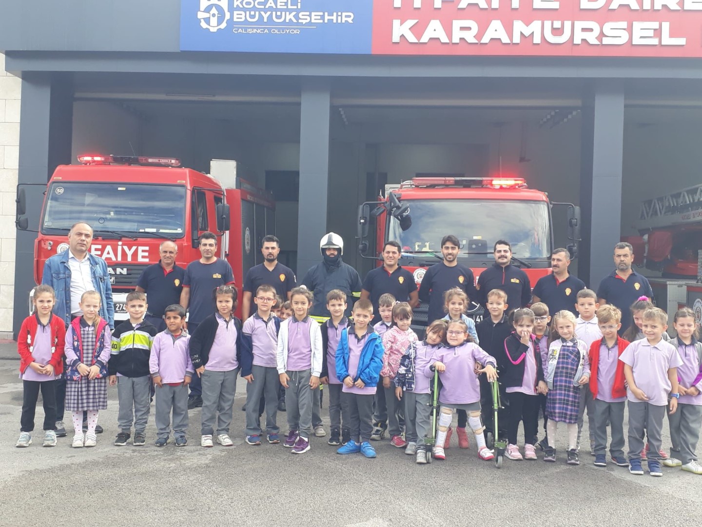 Minik Öğrencilerden İtfaiyeye Ziyaret