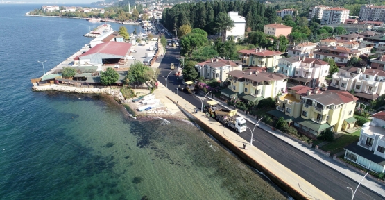 Ereğli Sahil Yolunda Asfalt Serimi Tamam