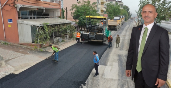 Gazi Mustafa Kemal Caddesi’ne 700 Ton Asfalt