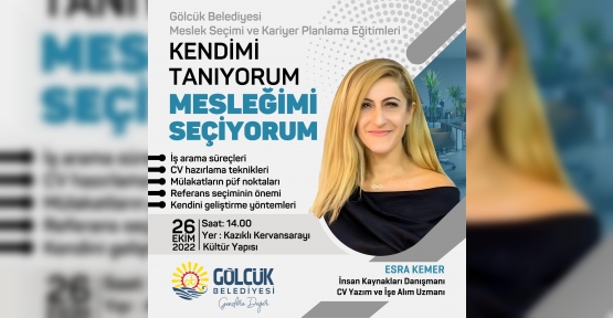 GÖLCÜK BELEDİYESİ’NDEN KARİYER PLANI YAPANLARA ÖRNEK HİZMET