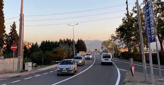 Kuruçeşme’de Asfaltlamanın Ardından Yol Çizgileri Çekildi