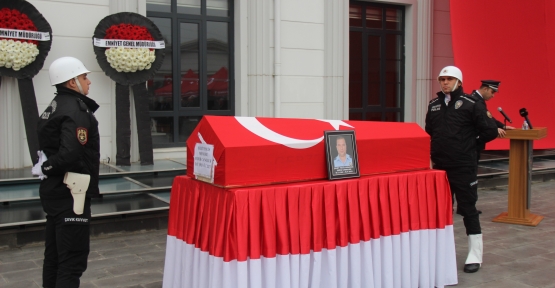 "DUR" İHTARINA UYMAYAN SÜRÜCÜNÜN ÇARPTIĞI POLİS, SON YOLCULUĞUNA UĞURLANDI