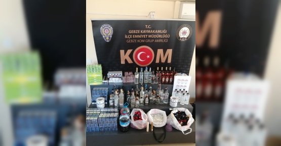 KOCAELİ'DE UYUŞTURUCU VE SAHTE ALKOL OPERASYONU