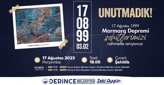 Deprem Şehitlerimiz Dualarla Anılacak