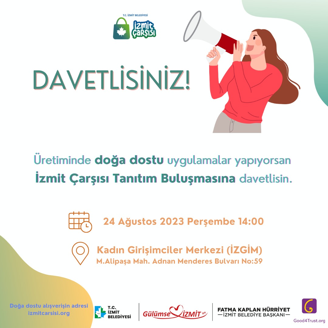 İzmit Çarşısı’nda Üreticiler İle Türeticiler Tanıtım Buluşmasında Bir Araya Gelecek