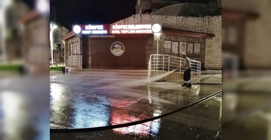 Körfez’de Cadde Ve Sokaklar Her Gece Yıkanıyor