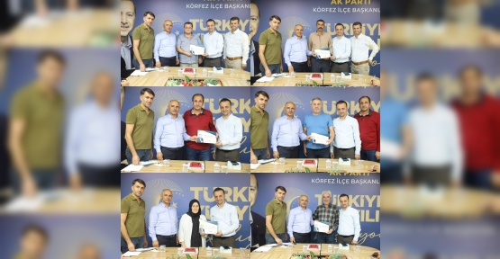 AK Parti’de Partililere Teşekkür Belgesi