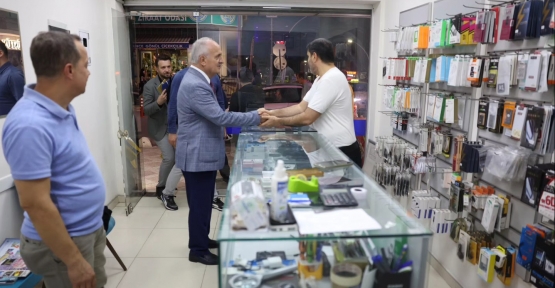 Başkan Aygün’den Denizciler’de Esnaf Ziyareti