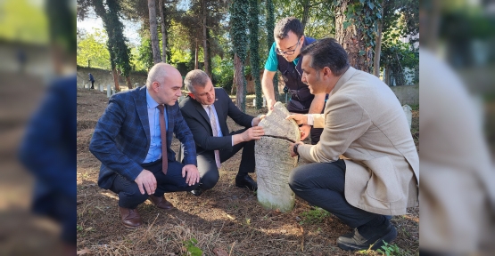 Örcün'deki Osmanlı Dönemi Mezar Taşlarının Onarımı İçin Çalışma Başlatıldı