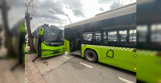 Özel Halk Otobüsü İle Belediye Otobüsü Çarpıştı: 6 Yaralı