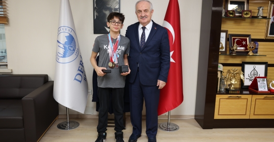 Başkan Aygün, Başarılı Sporcuyu Kutladı